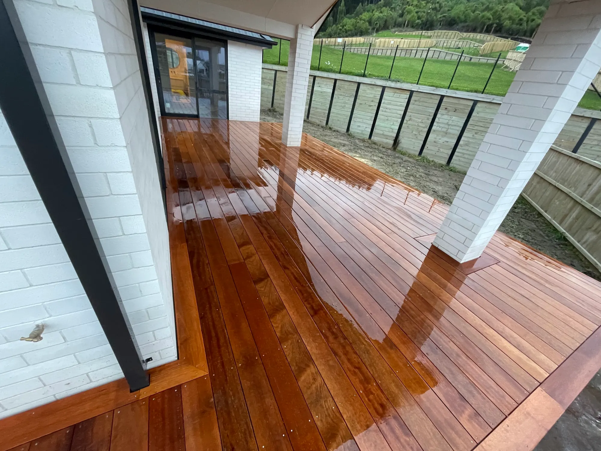 Kwila deck around the house