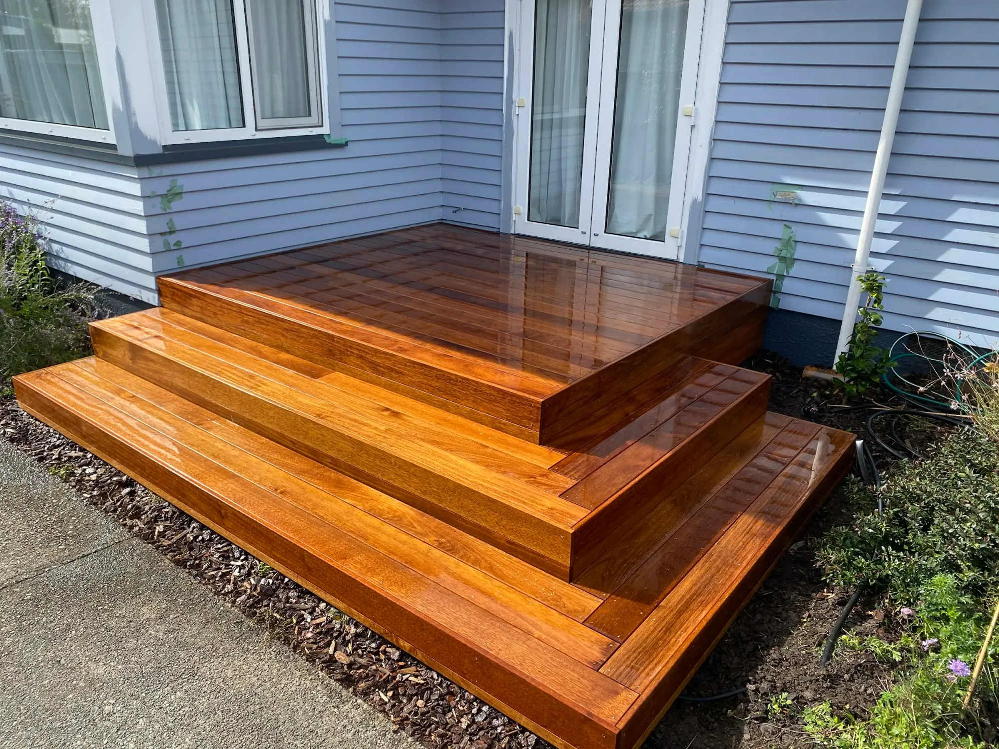 Kwila floating steps