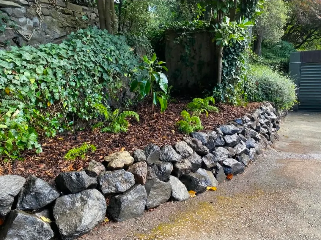Rock wall garden
